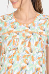 Zivame Pretty Floral Rayon Full Length Nightdress - Spring Bud — thumbnail 5